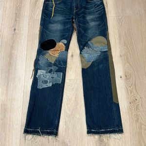 Custom Embroidered Levi Jeans waist 30 length 33 little wider bottom with frail